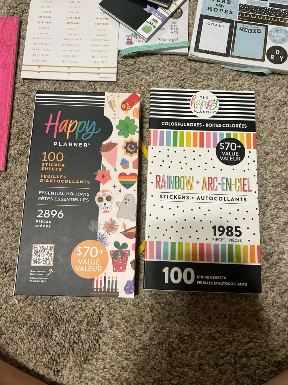 Happy Planner Sticker books and bag bundle